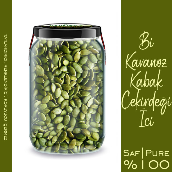 Kabak Çekirdeği İçi Bi Kavanoz 660 cc. Cam Kavanozda Saf Katkısız Kabak Çekirdeği Dried Pumpkin Seed - 3