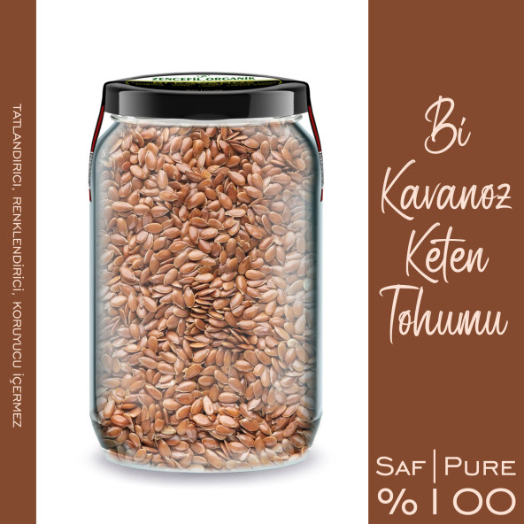 Keten Tohumu Bi Kavanoz 660 cc. Cam Kavanozda Saf Katkısız Taze Öğütülmemiş Keten Tohumu Flaxseed - 3