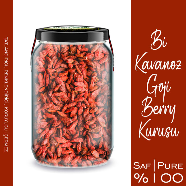 Goji Berry Bi Kavanoz 660 cc. Cam Kavanozda Katkısız Kuru Goji Berry Üzümü Pure Dried Goji Berries - 3