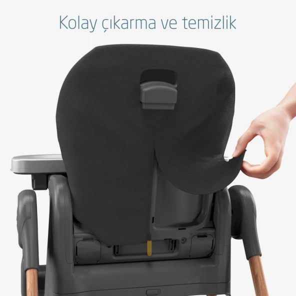 Maxi-Cosi Minla 6'Sı Bir Arada Ahşap Görünümlü Mama Sandalyesi Beyond Graphite Eco - Resim 7