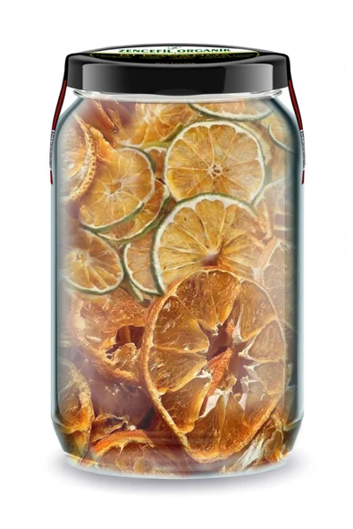 Mandalin Kurusu Bi Kavanoz 660 cc. Cam Kavanozda Saf Katkısız Kuru Mandalina Cipsi Dried Tangerine ürün görseli