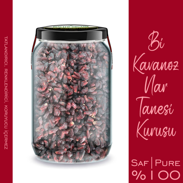 Nar Tanesi Kurusu Bi Kavanoz 660 cc. Cam Kavanozda Katkısız Nar Kurusu Taneleri Dried Pomegranate - 3