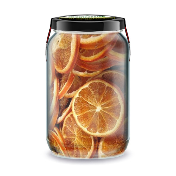 Portakal Kurusu Bi Kavanoz 660 cc. Cam Kavanozda Saf Katkısız Kuru Portakal Cipsi Dried Orange ürün görseli