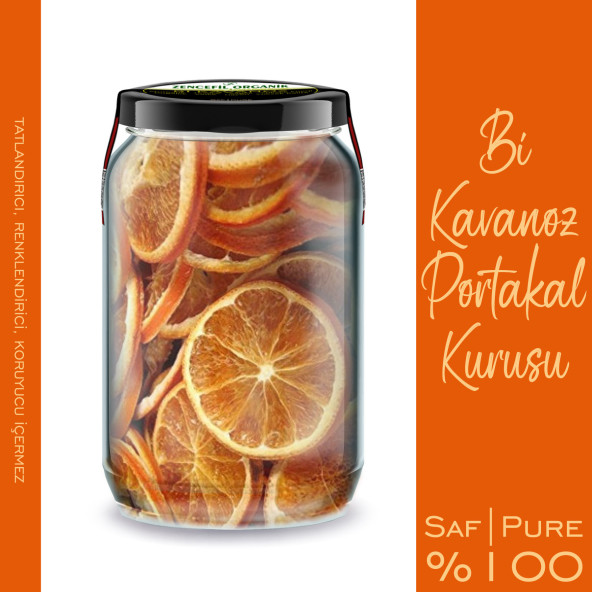 Portakal Kurusu Bi Kavanoz 660 cc. Cam Kavanozda Saf Katkısız Kuru Portakal Cipsi Dried Orange - 3