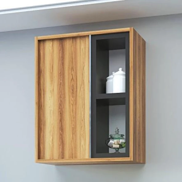 Denko Matia 65 cm Hazar MDF Çamaşır Makinesi Banyo Dolabı, Üst Modülü