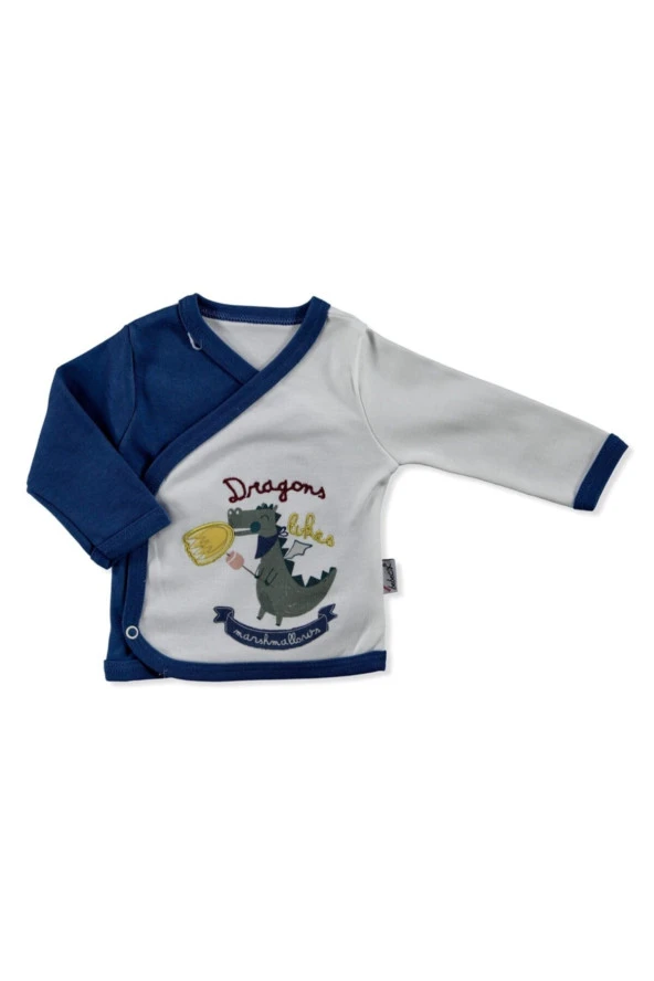 Unisex Bebek Ekru Ejderha Kutulu Hastane Çıkışı 5li - 3