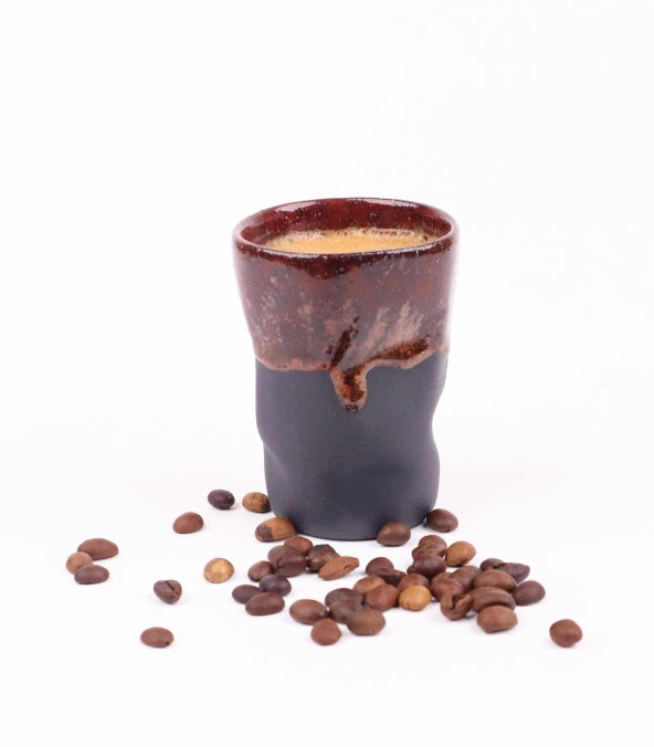 Perlotus 90 Ml Seramik Kulpsuz El Yapımı Yamuk Espresso Fincanı -1 Adet - 3