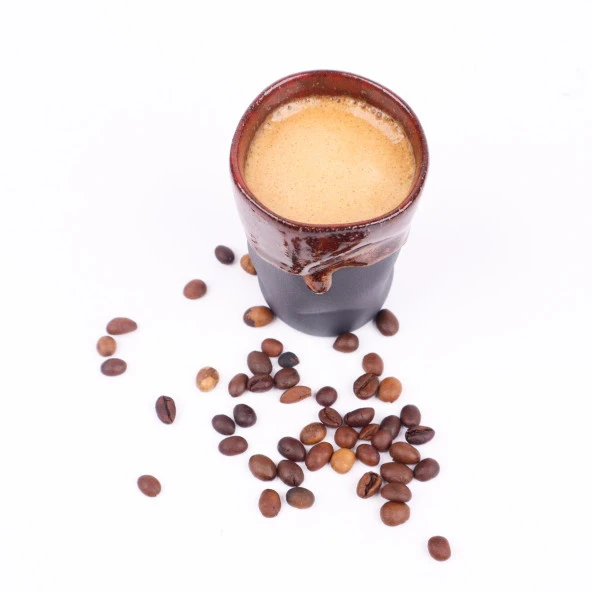 Perlotus 90 Ml Seramik Kulpsuz El Yapımı Yamuk Espresso Fincanı -1 Adet - 5