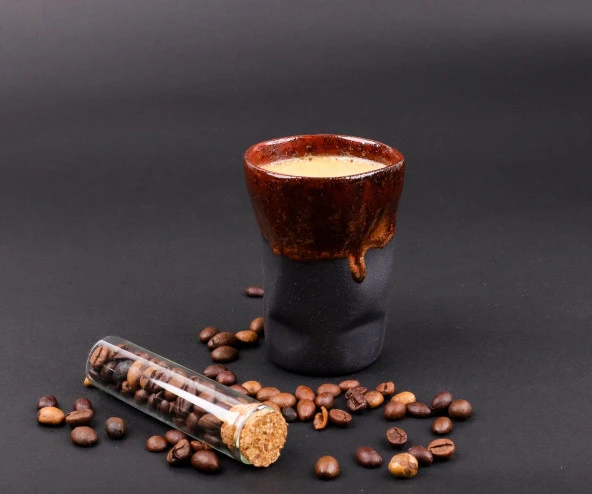 Perlotus 90 Ml Seramik Kulpsuz El Yapımı Yamuk Espresso Fincanı -1 Adet - 6