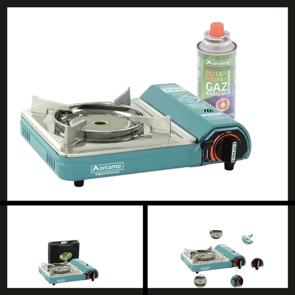 Uyguna-Yakala Ck-508 Mavi Tekli Portatif Pro Seramik Ocak Orcamp-YKT.180 - Resim 2