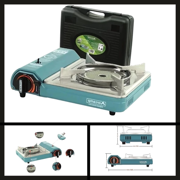 Uyguna-Yakala Ck-508 Mavi Tekli Portatif Pro Seramik Ocak Orcamp-YKT.180 ürün görseli