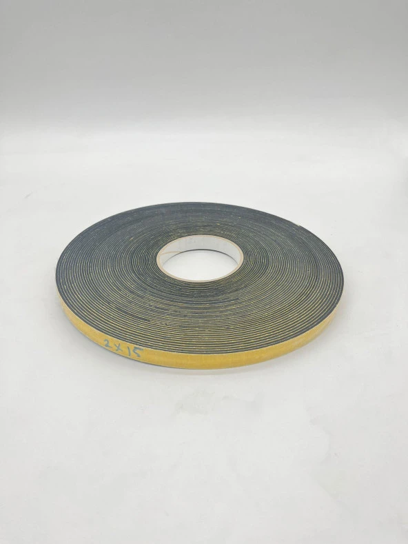 Contacall Kapı Pencere İzolasyon Bandı Yapışkan Sünger 2 mm Kalınlık 15 mm Genişlik 25 Metre Uzunluk / Eva 2x15 - Resim 2