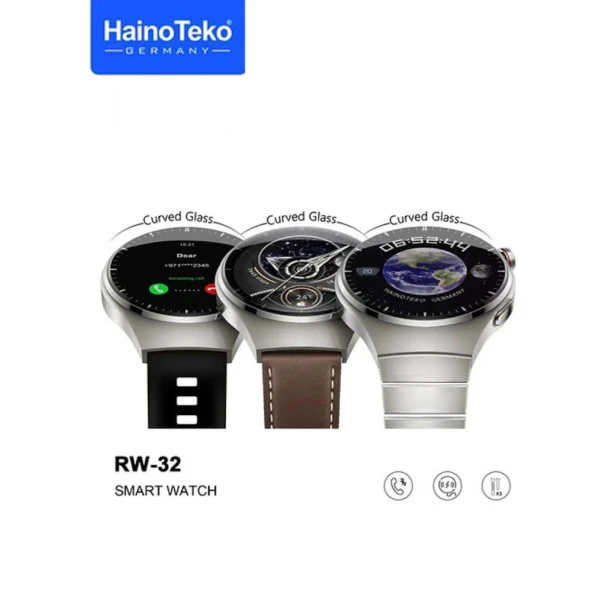 Haino Teko RW32 Watch 4 Pro Curved Amoled Ekran Android İos HarmonyOs Uyumlu Akıllı Saat Siyah - 4