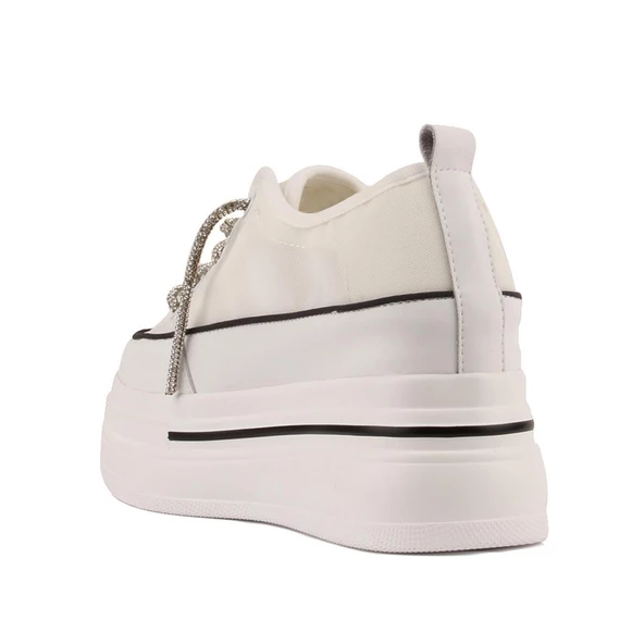 Kadın Yüksek Taban Transparan Bayez Sneakers - 5