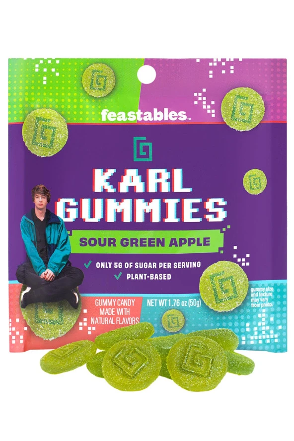 Feastables Karl Gummies Sour Green Apple 50GR