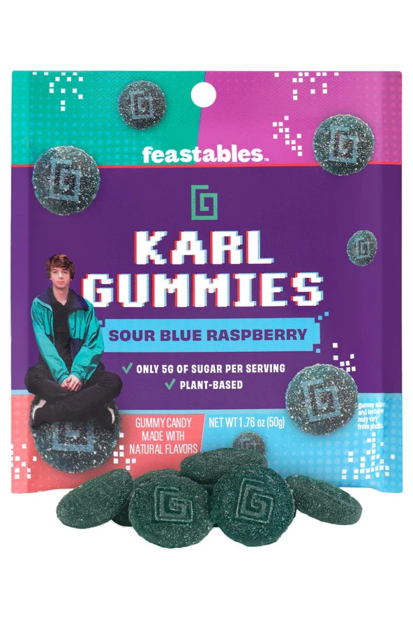 Feastables Karl Gummies Sour Blue Raspberry 50GR