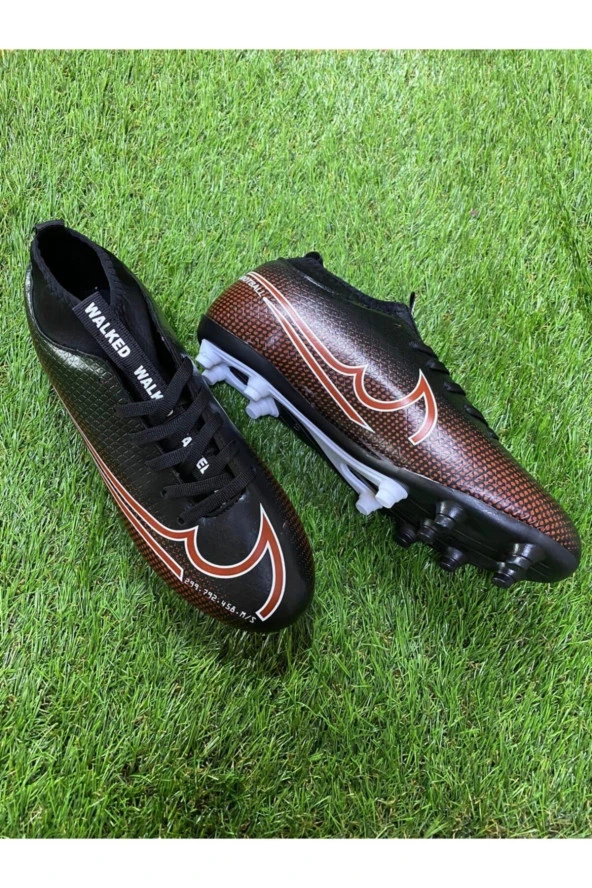 Yeni Sezon Siyah Kırmızı Çoraplı Krampon - 4