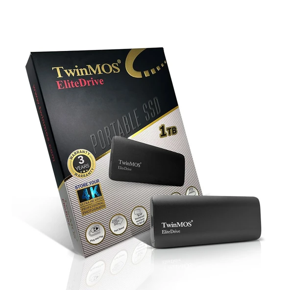 TwinMOS 1 TB Taşınabilir External SSD USB 3.2/Type-C (Dark Grey) - 4