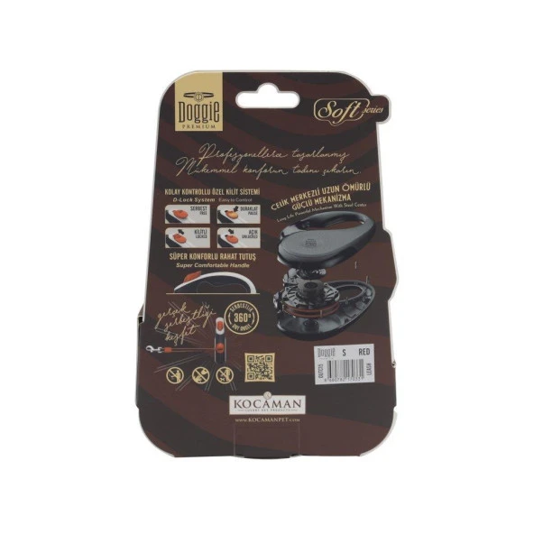 Doggie Soft Serisi Otomatik Uzatma Tasması S 15kg 5mt Kırmızı - 3