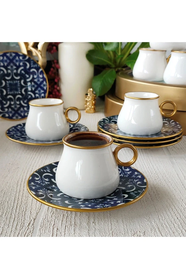 Rita 6 Kişilik Yaldızlı Kahve Fincan Takımı RITA-agora ( EDFA-12-KFT-RIT) - 2