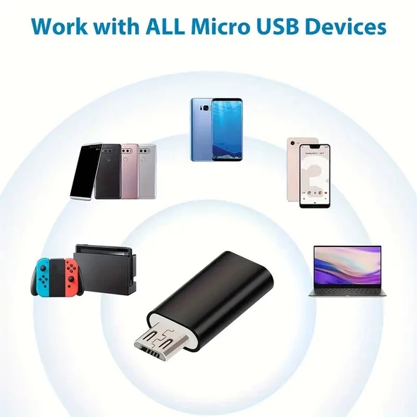 Elektronikucuz Type-C Micro USB Çevirici Typec Micro USB Dönüştürücü Typec Dişi Micro USB Erkek Çevirici Type-c Dişi Micro USB Erkek Çevirici Type-C to Micro Usb - 4