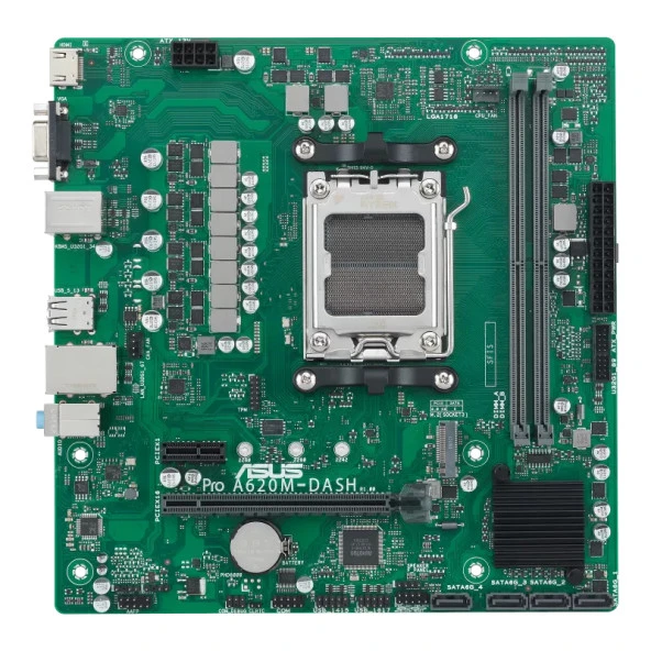 ASUS - PRO A620M-DASH-CSM AMD A620 AM5 DDR5 6400 HDMI VGA M2 USB3.2