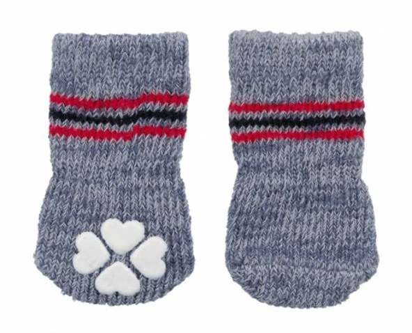 Trixie Köpek Çorabı, 2 Adet, Kaymaz, L-XL, 2 Adet, Gri