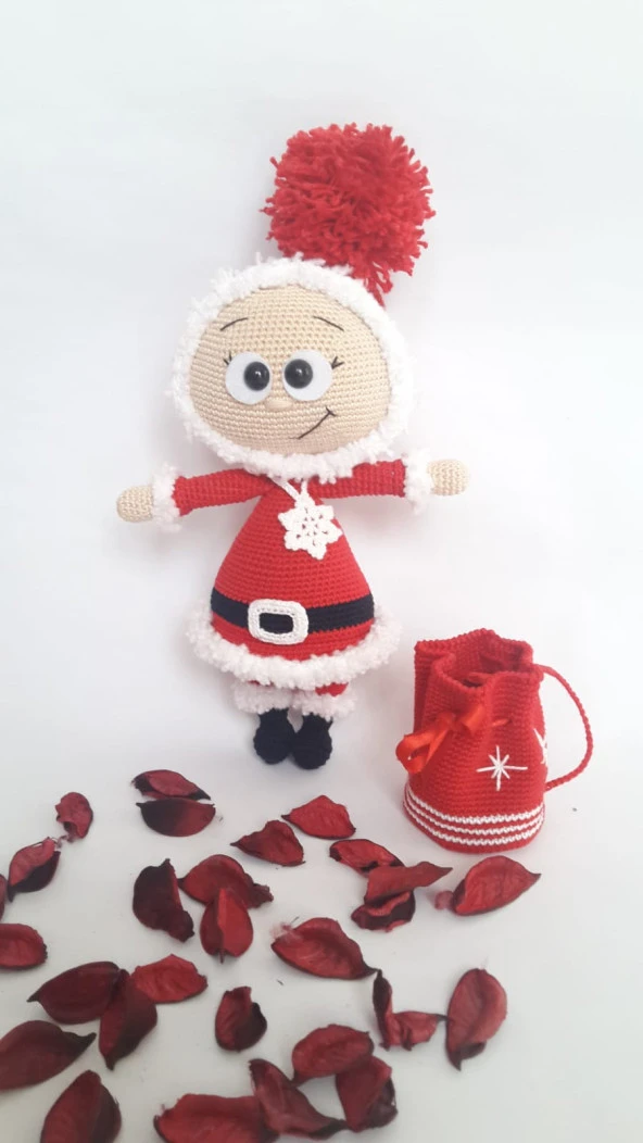 Yılbaşı Kostümlü Bonnie Bebek Amigurumi Organik Oyuncak - 2