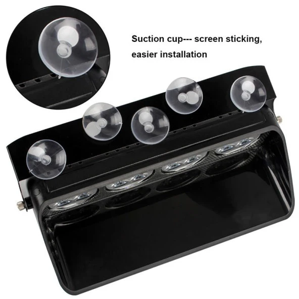 Cam İçi Çakar için Lamba Uzaktan Kumandalı 16 LED 24W 12V Kırmızı-Mavi / Lapa520 - Resim 2