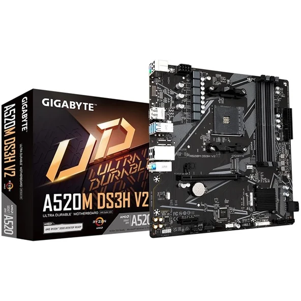 Gigabyte A520M DS3H V2 AM4 Ryzen DDR4 Hdmi Dp ürün görseli 1