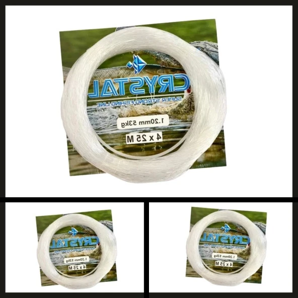 Uyguna-Yakala 2.00 Mm Cyrstal Beyaz Poşet Misina-PO.099 - Resim 2