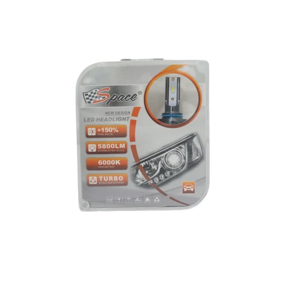 LED Far Ampulü için 6000K 9800Lm 12V 9006 / Laam916 - Resim 4