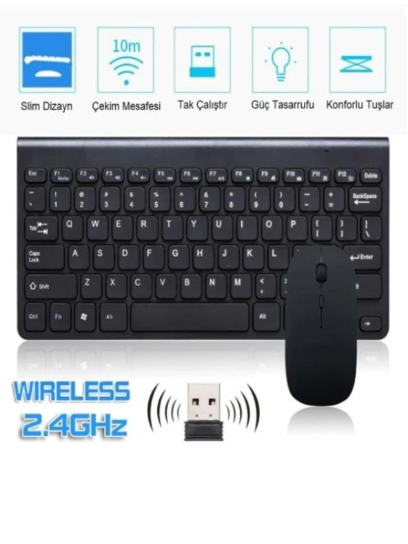 Philips M10 Pro 10.1" Wireless 2.4 GHz Kablosuz Klavye Mause Seti
