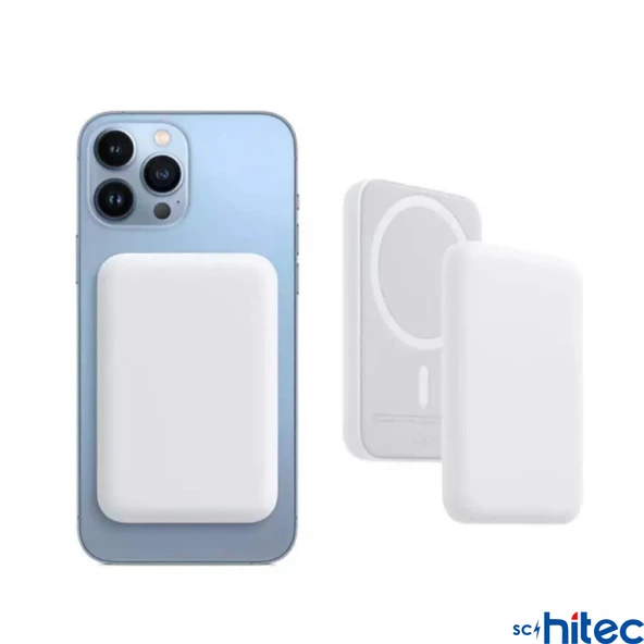 ScHitec 5000mAH MagSafe Powerbank Beyaz - 4