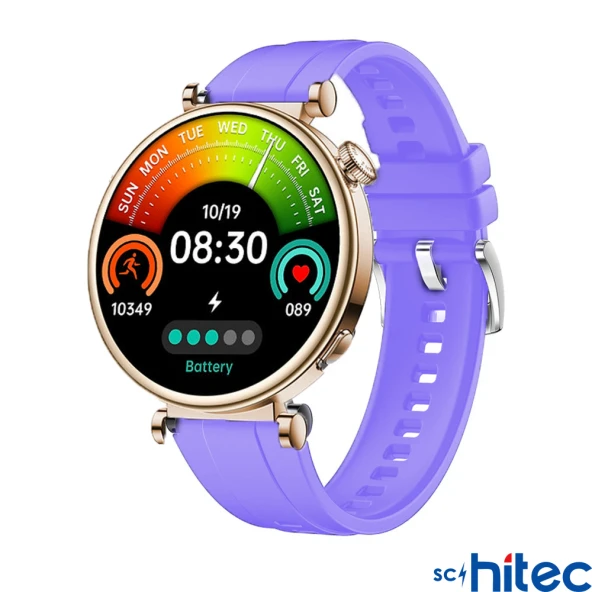 ScHitec RW-43 Gerçek Amoled Ekran Android İos HarmonyOs Uyumlu 3 Kordonlu Bileklik Hediyeli Akıllı Saat Gold - Resim 4