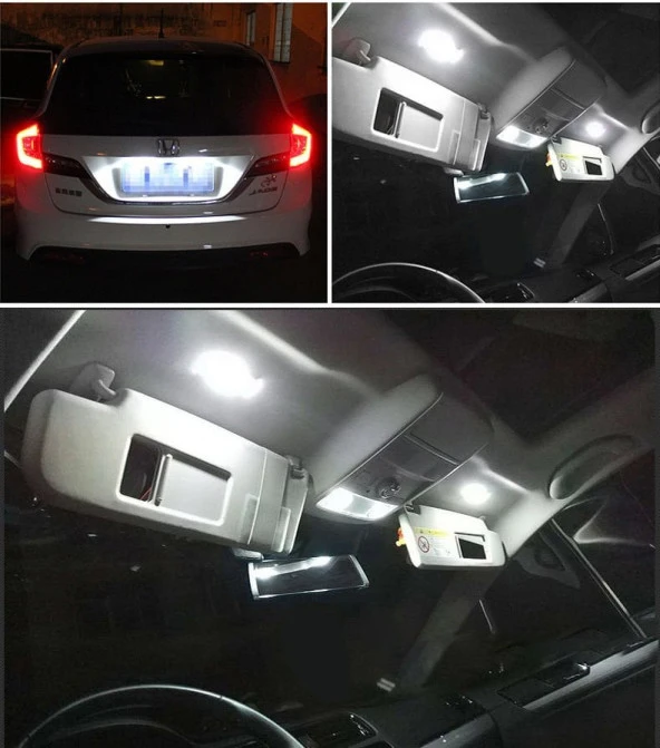 LED Ampul T10-12Smd için Canbus Beyaz 2Li Set 12V / Laam629 - Resim 3