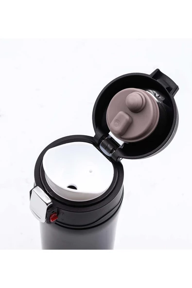 KİŞİYE ÖZEL KİLİT SİSTEMLİ PASLANMAZ ÇELİK MUG TERMOS 450 ML  SIZDIRMAZ - 2