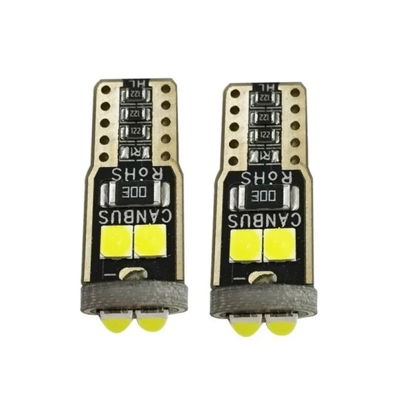 Dekoratif LED Ampul için T10-6Smd 3030 Canbus 12V Çift Beyaz / Laam865 ürün görseli 1