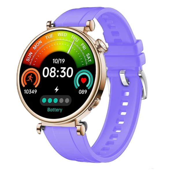 Haino Teko RW-43 Gerçek Amoled Ekran Android İos HarmonyOs Uyumlu 3 Kordonlu Bileklik Hediyeli Akıllı Saat Gold - Resim 4