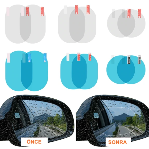 Ayna Yağmur Kaydırıcı için Film 14,5 Cm*10Cm Oval / Cafı214 - 4