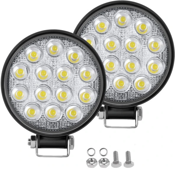 Space Yuvarlak Uyumlu 14 LED Beyaz Sis Lambası / Lass316