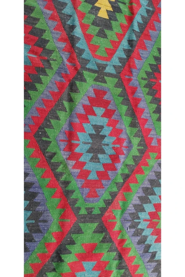 70x300cm El Dokuması Antika Uşak Kilimi Yolluk - 3