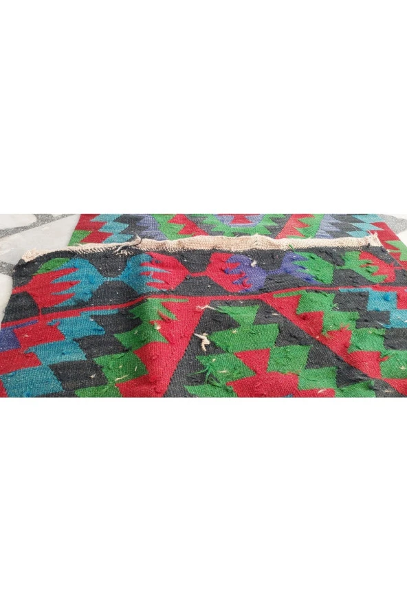 70x300cm El Dokuması Antika Uşak Kilimi Yolluk - 5