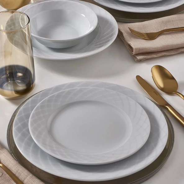 GÜRAL PORSELEN Alfa 60 Parça 12 Kişilik Yemek Takımı