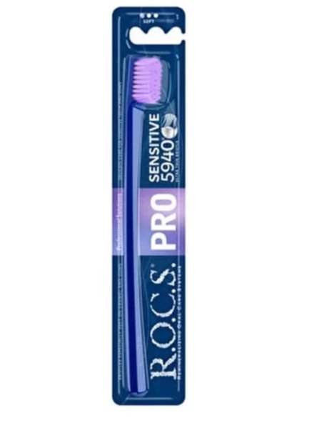 Rocs Pro 5940 Sensitive Ultrathin Bristle Diş Fırçası Soft Mavi Mor