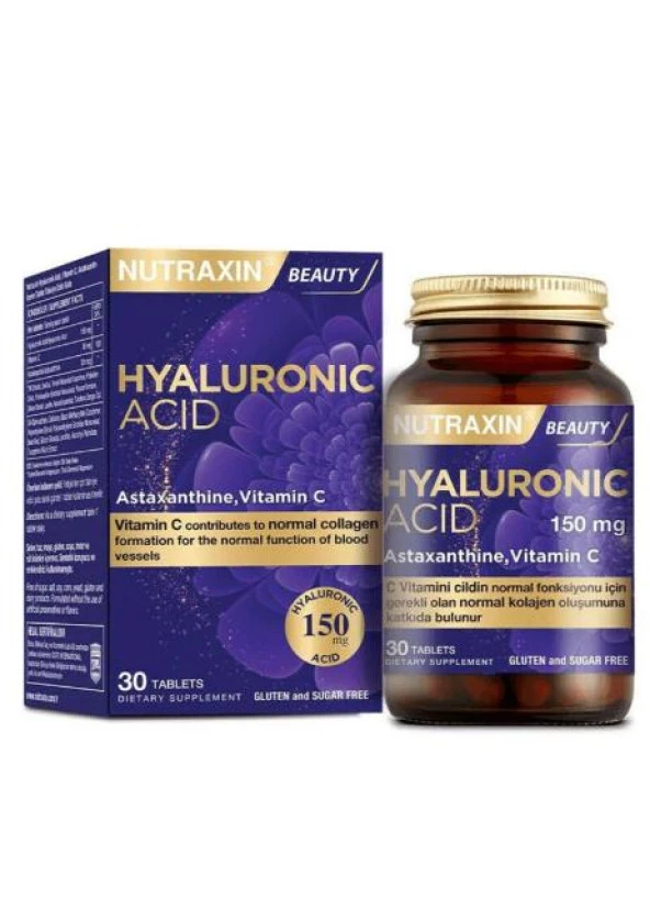 Nutraxin Hyaluronik Asit Takviye Edici Gıda 30 Tablet ürün görseli 1