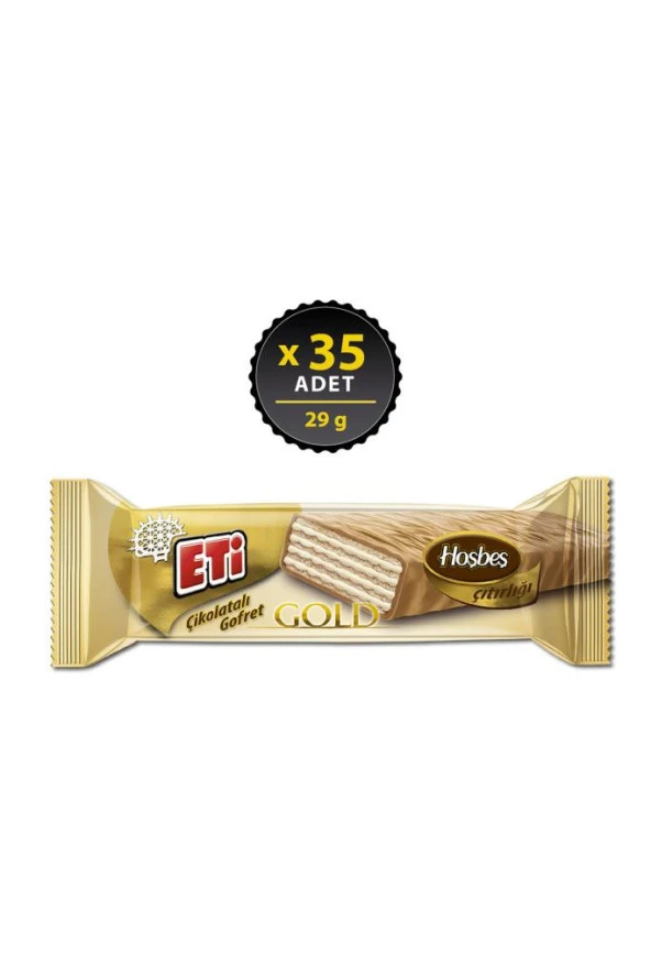 Eti Çikolatalı Gofret Gold 29 g x 35 Adet