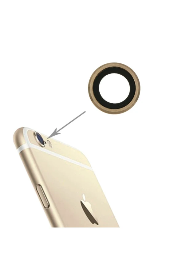 Iphone 6 Plus, Iphone 6s Plus Kamera Lens Kapağı-gold
