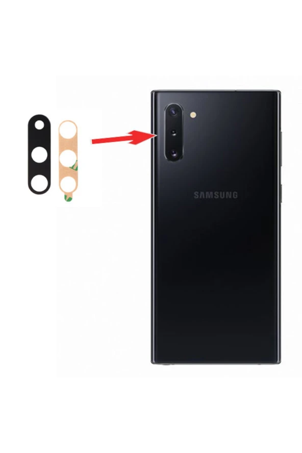 Sm Galaxy Note 10 Uyumlu Kamera Lens Kapak-siyah