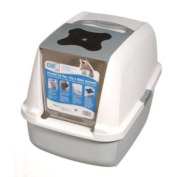 Catit Kapalı Kedi Tuvalet Kabini Gri ürün görseli